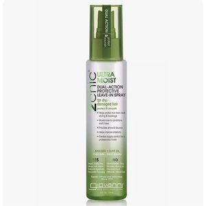 New: Giovanni 2 Chic Ultra Moist dual action protection leave in spray 4 fl oz.